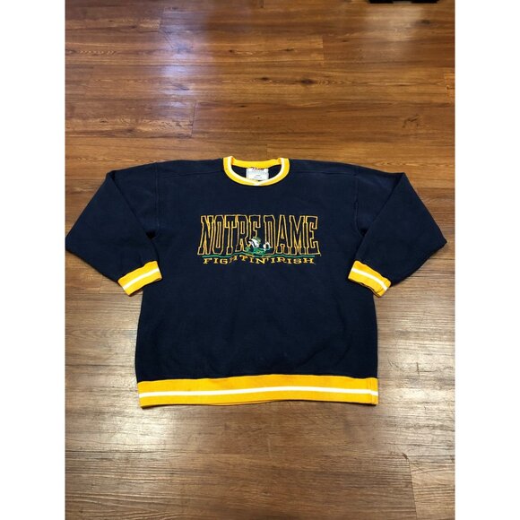 Vintage Notre Dame Crewneck Sweatshirt - Size Large - Picture 1 of 9